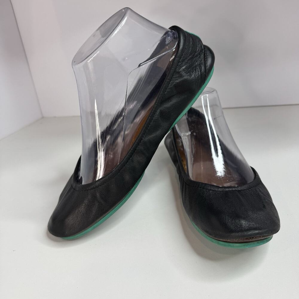 Tieks by Gavrieli Black Leather Foldable Ballet Flats size 8